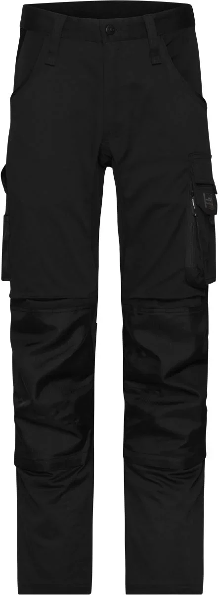 James & Nicholson JN 1812 (62-64) – Workwear Stretch Hose "Slim Line" – Black/Black