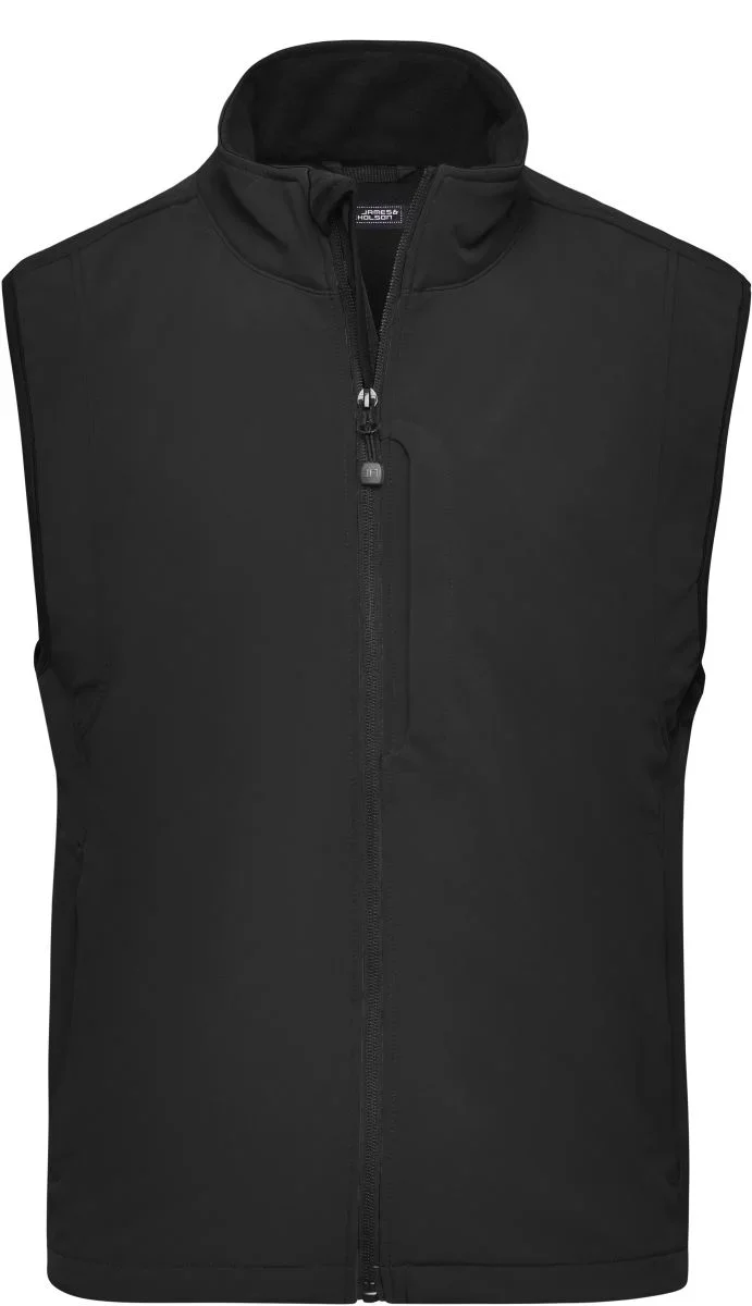 James & Nicholson JN 136 – Herren 3-Lagen Softshell Gilet – Black