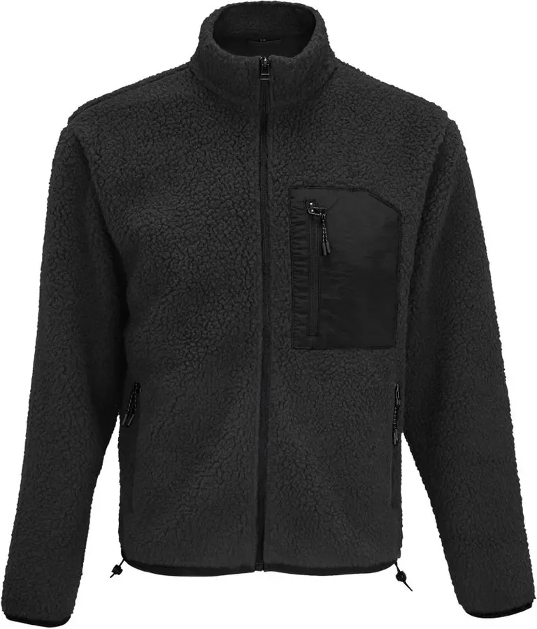 SOL's Collection Fury – Sherpa Fleece Jacke – Carbon Grey/Black