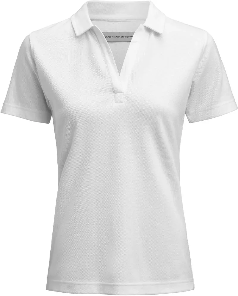 James Harvest Scarsdale Polo Women – Schweres Damen Piqué Polo – White