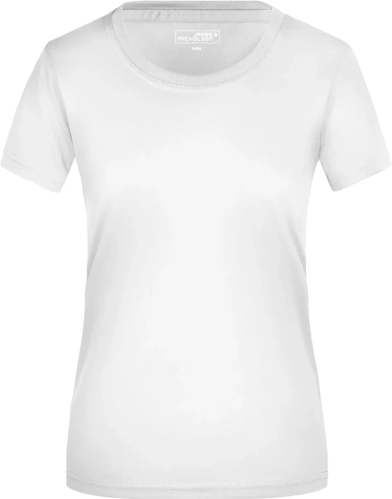 James & Nicholson JN 357 – Damen Jersey Sport Shirt – White