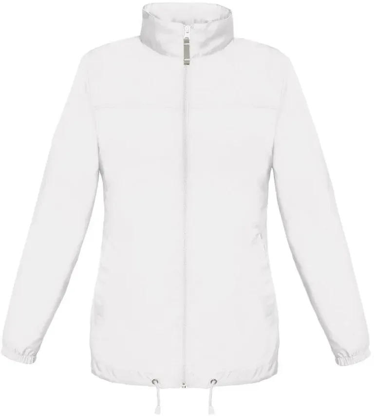 B&C Collection Sirocco – Ungefütterter Damen Windbreaker – White