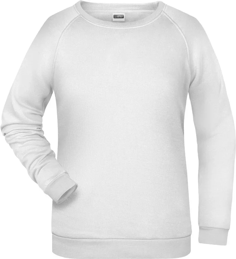 James & Nicholson JN 793 – Damen Raglan Sweater – White