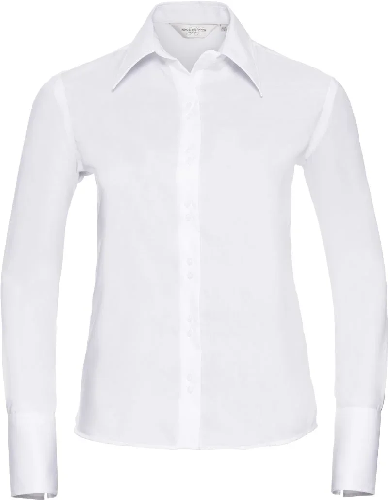 Russell Athletic 956F – Bluse langarm bügelfrei – White