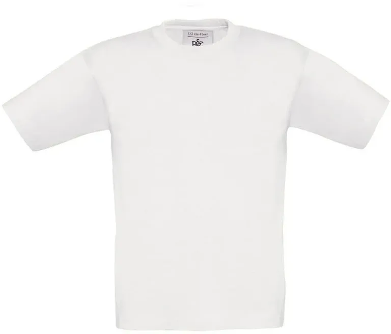 B&C Collection Exact 190 – Schweres Kinder T-Shirt – White