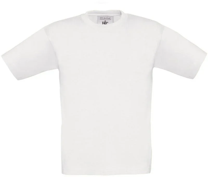B&C Collection Exact 190 – Schweres Kinder T-Shirt – White