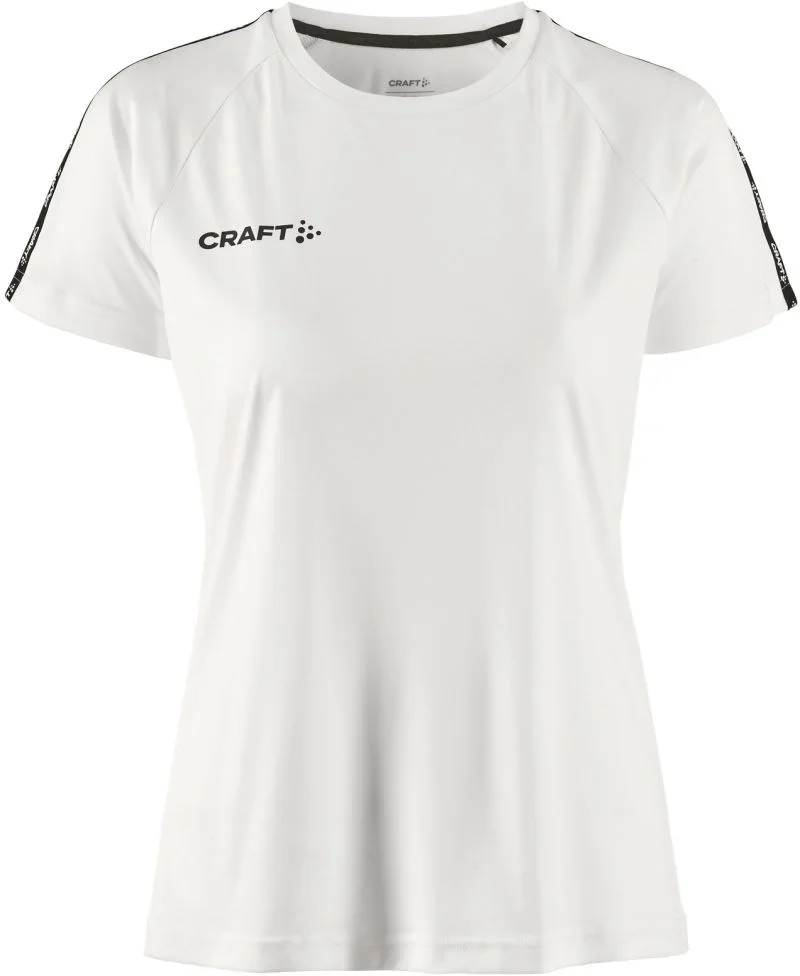 Craft Teamwear Squad Go Contrast Jersey W – Damen Kontrast Sport Shirt – White