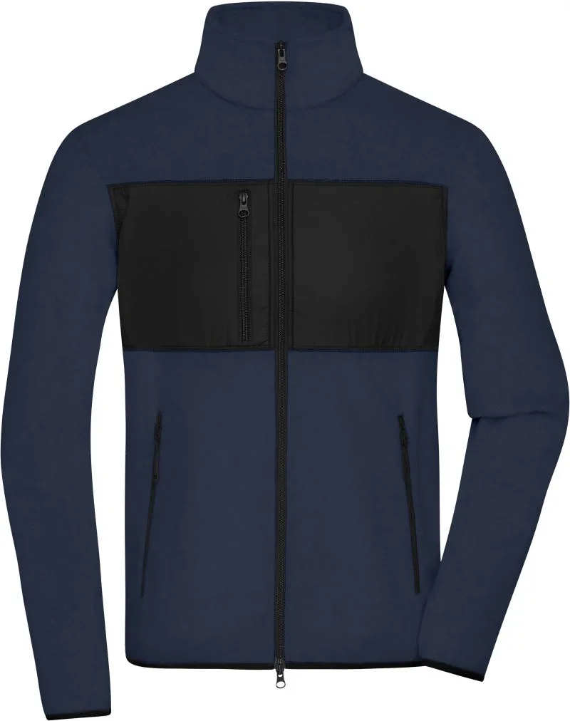 James & Nicholson JN 1312 – Herren Fleece Jacke – Navy/Black
