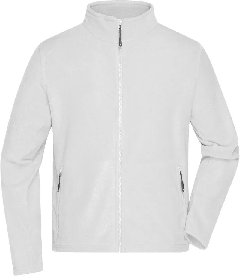 James & Nicholson JN 782 – Herren Microfleece Jacke – White