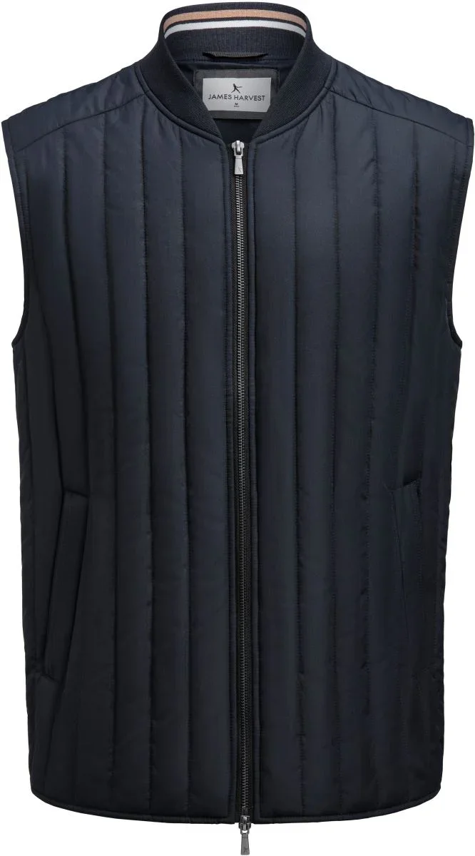 James Harvest Scarsdale Vest Men – Herren Steppweste – Black