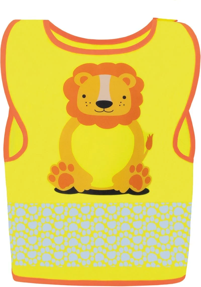 Korntex FUN – Kinder Warnweste – Hi Vis Yellow/Lion