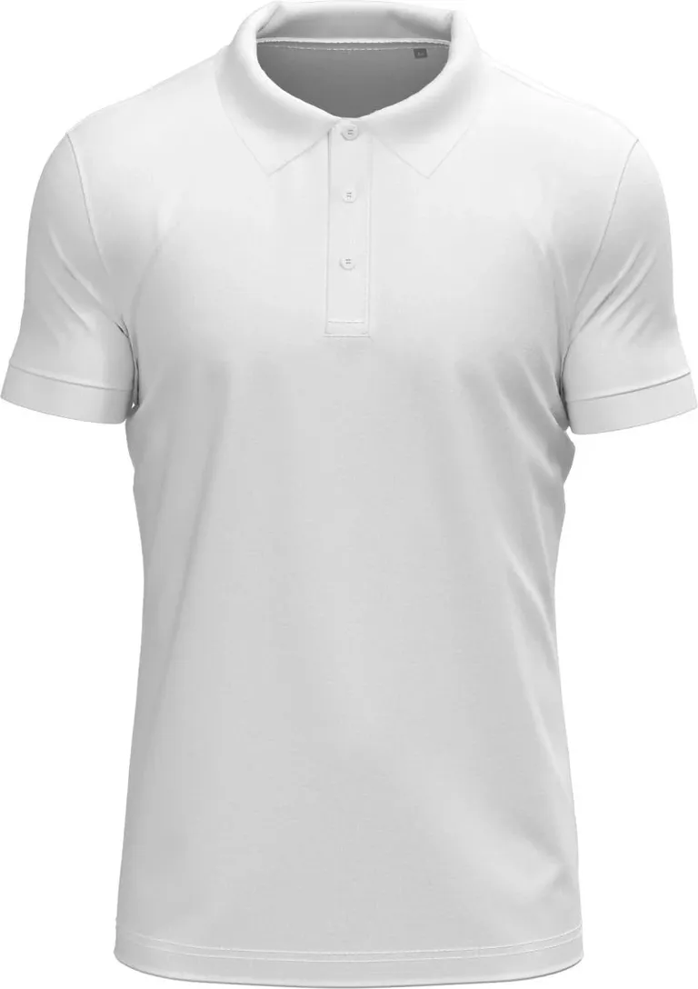 Stedman Stretch Polo – Schweres Herren Stretch Piqué Polo – White