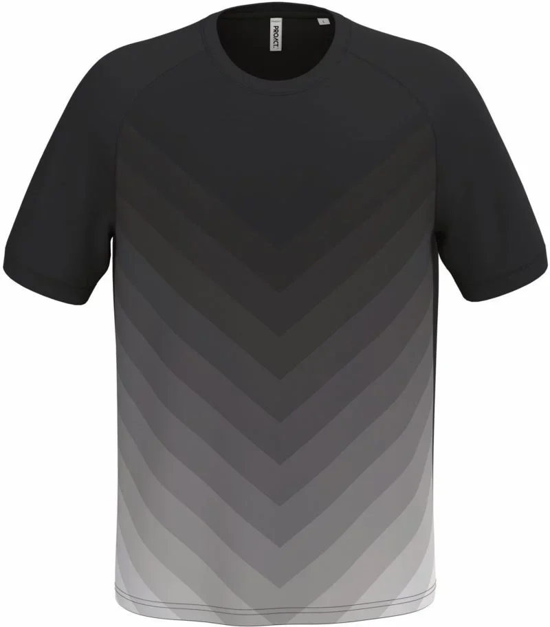 Kariban PA 4047 – Unisex Sport Shirt mit Farbverlauf – Black