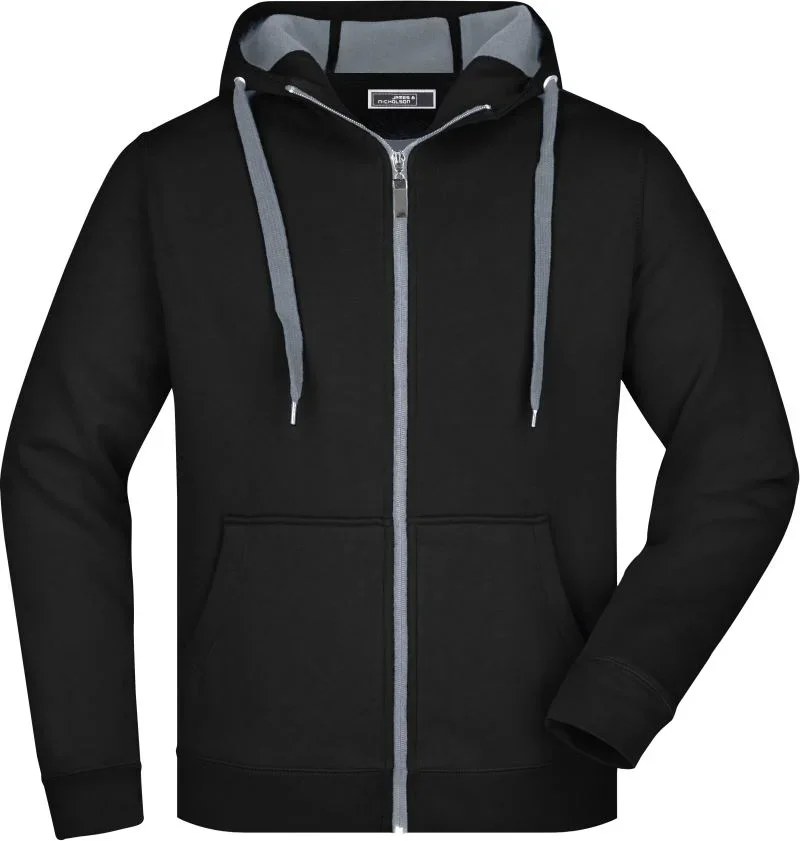 James & Nicholson JN 355 – Herren Doubleface Jacke – Black/Carbon