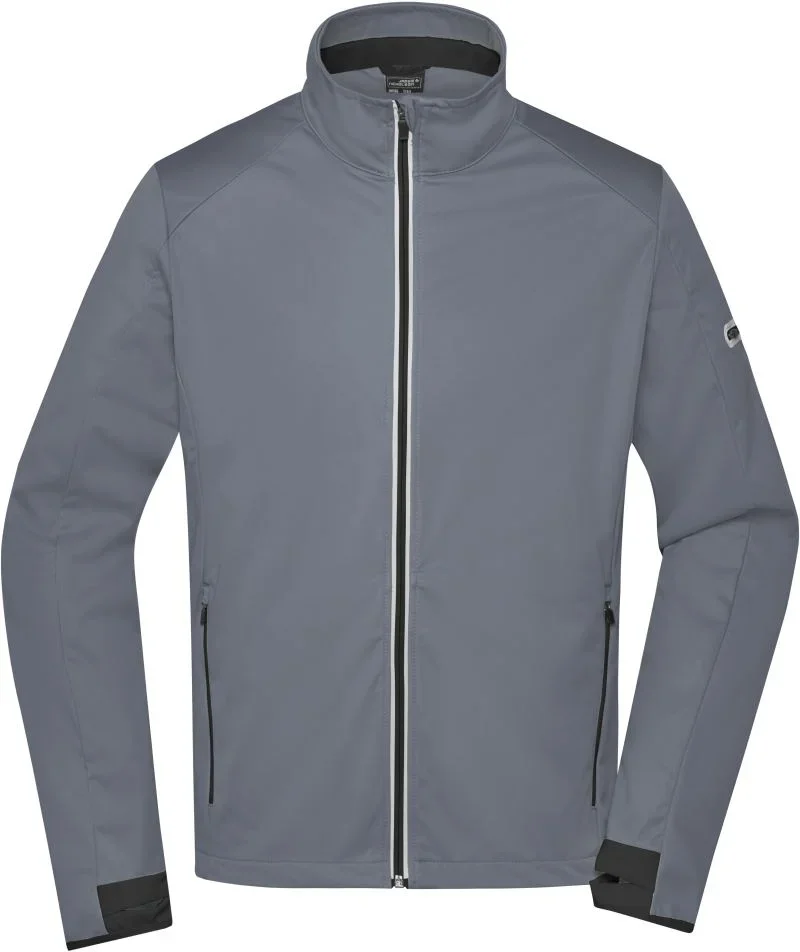 James & Nicholson JN 1126 – Herren 3-Lagen Sport Softshell Jacke – Titan/Black