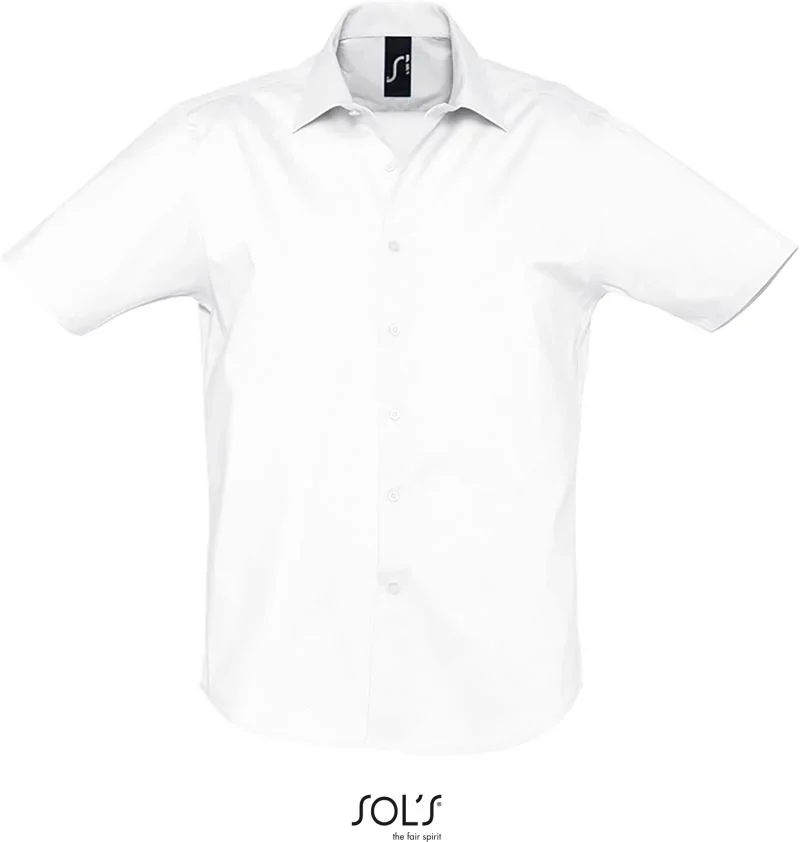 SOL's Collection Broadway – Stretch Hemd kurzarm – White