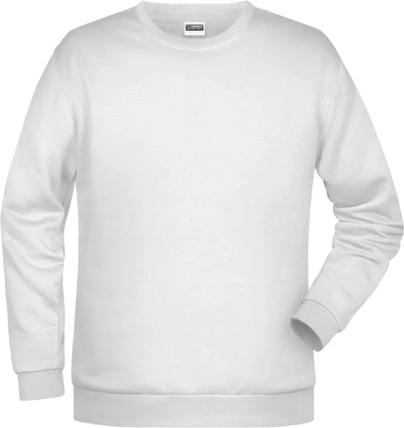 James & Nicholson JN 794 – Herren Sweater – White