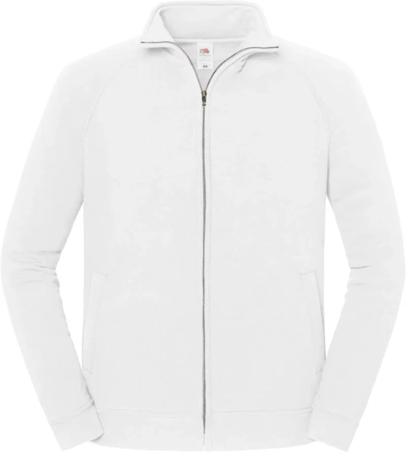 Fruit of the Loom Iconic Premium Sweat Jacket – Schwere Sweatjacke – White