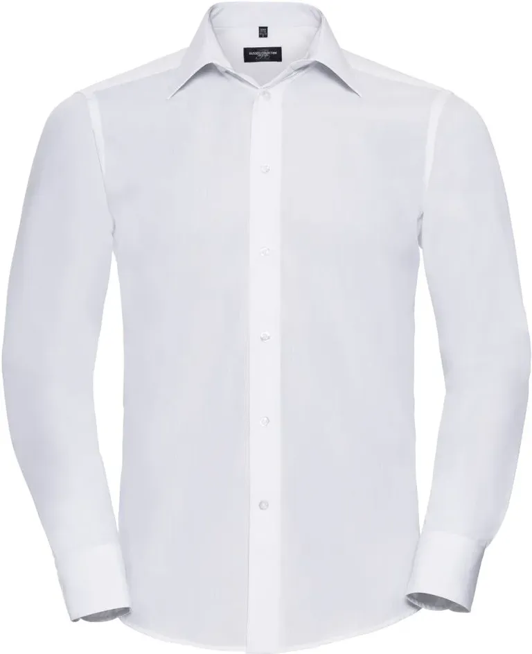 Russell Athletic 924M – Popeline Hemd langarm – White