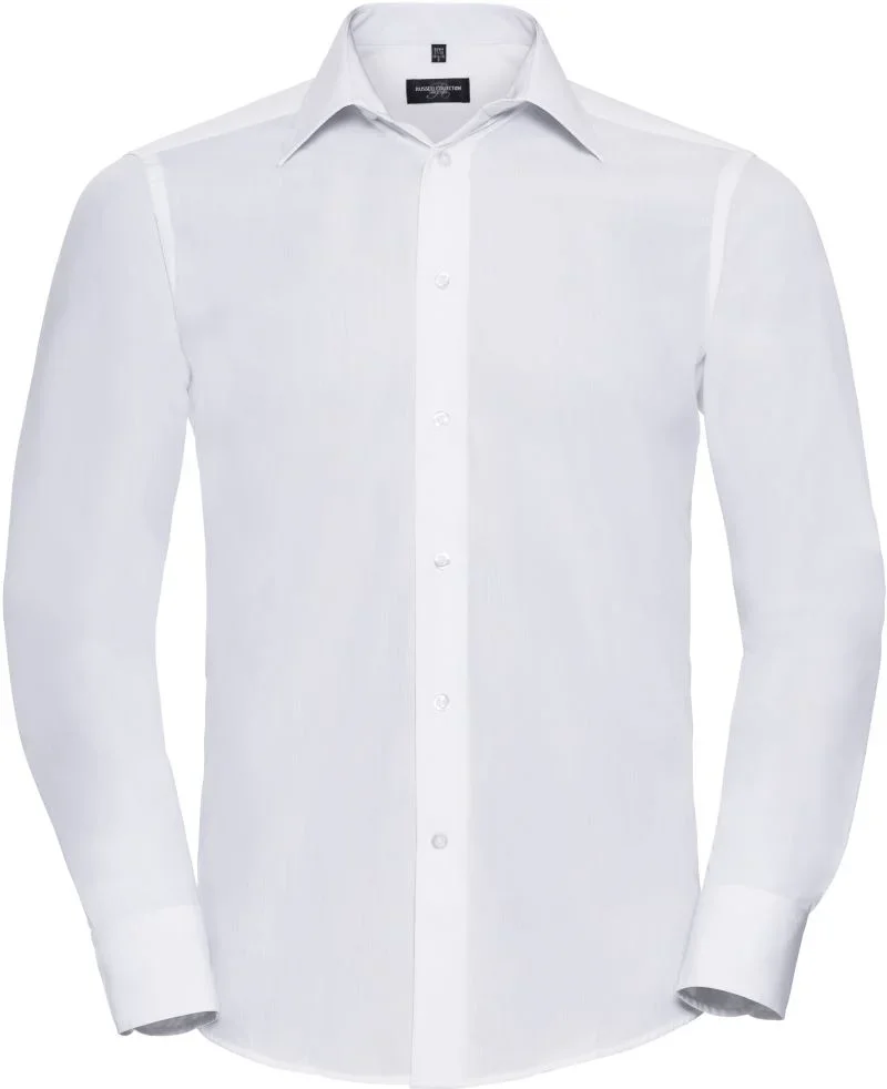Russell Athletic 924M – Popeline Hemd langarm – White
