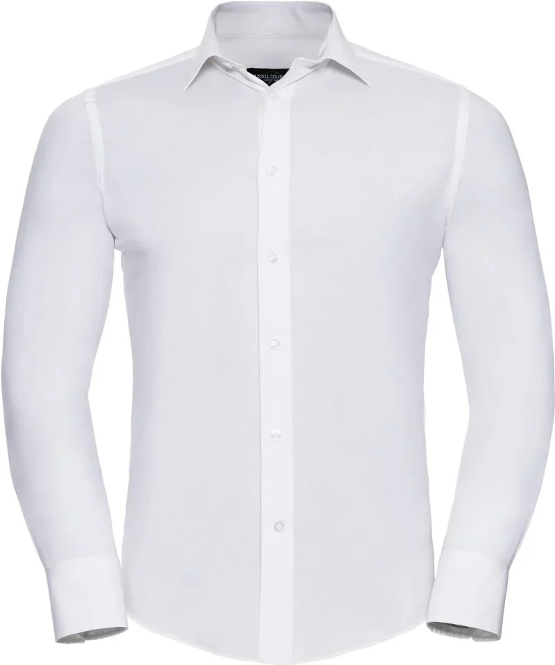 Russell Athletic 946M – Stretch Hemd langarm – White