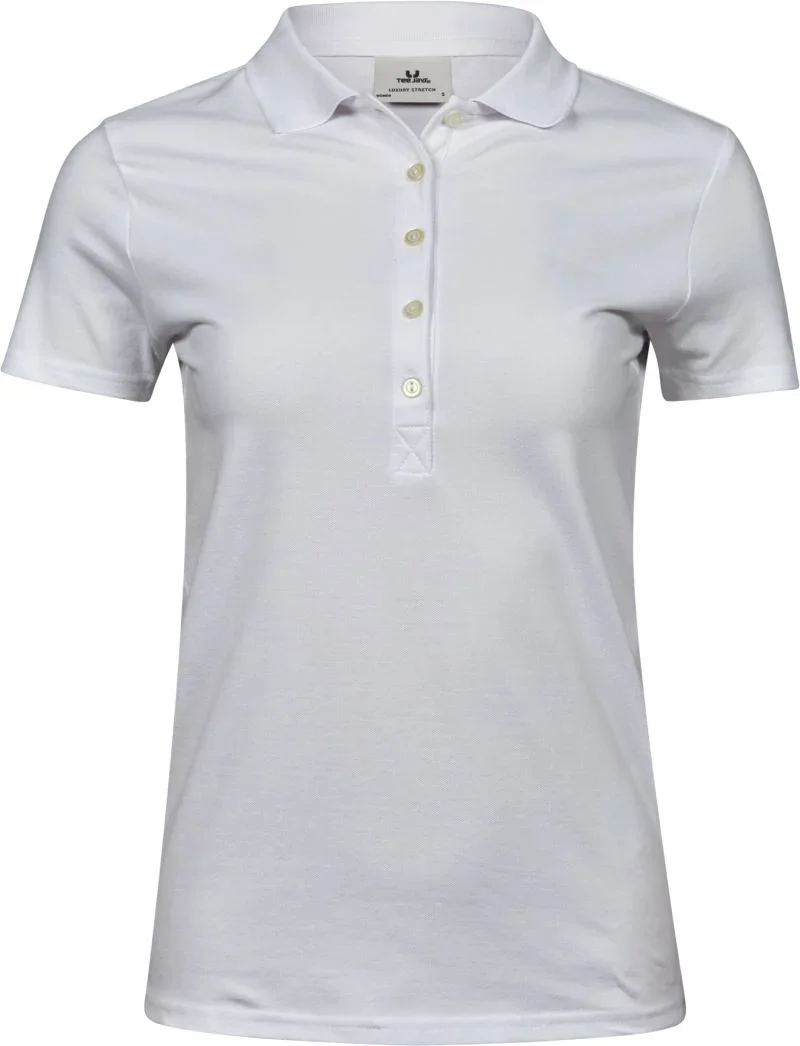 TEE JAYS TJ 145 – Schweres Damen Luxus Stretch Piqué Polo – White
