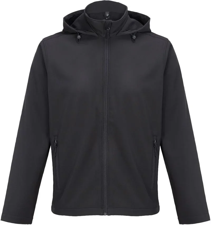 SOL's Collection Race Hooded Men – Herren 2-Lagen Kapuzen Softshell Jacke – Black