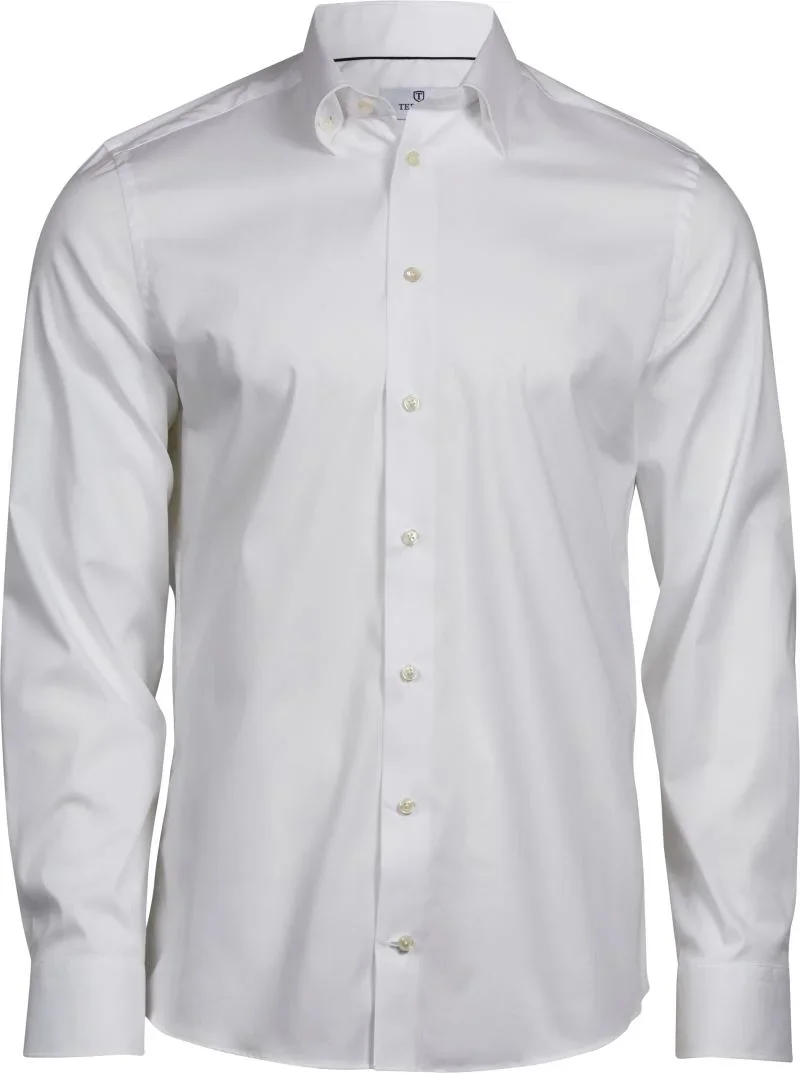 TEE JAYS TJ 4024 – Luxus Stretch Hemd langarm – White