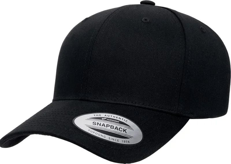 Flexfit 6389 – 6 Panel Snapback Kappe "Retro" – Black