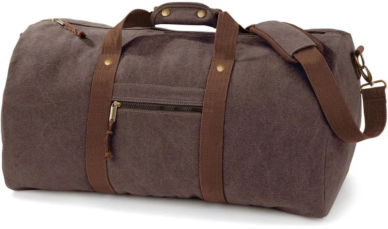 Quadra QD 613 – Vintage Canvas Reisetasche – Vintage Brown