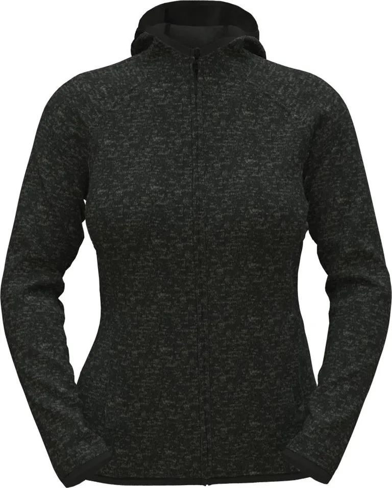 Stedman Lux Knit Fleece Jacket Women – Damen Kapuzen Strickfleece Jacke – Black Opal Heather