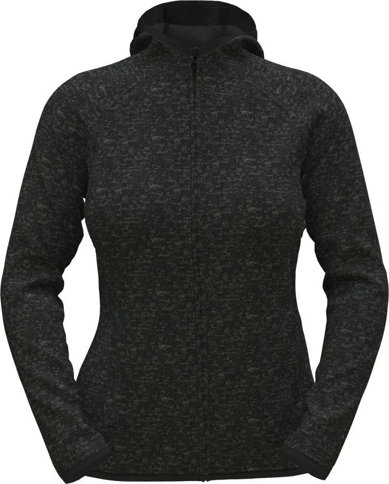 Stedman Lux Knit Fleece Jacket Women – Damen Kapuzen Strickfleece Jacke – Black Opal Heather