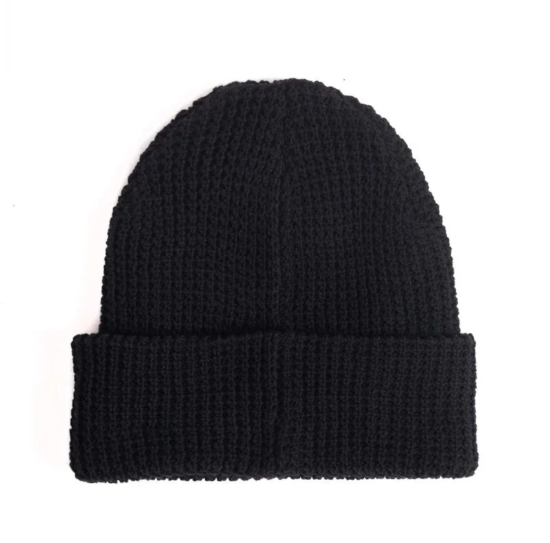 Pure Waste WKB – Strickmütze mit Waffelstrick – Black