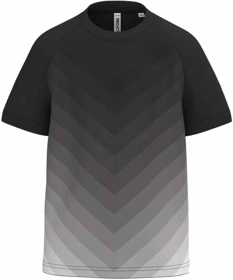 Kariban PA 4048 – Kinder Sport Shirt mit Farbverlauf – Black