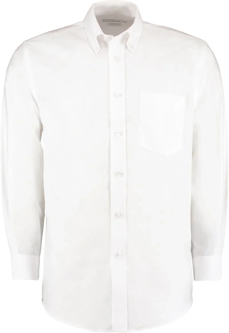 Kustom Kit KK 351 (18,5-23) – Workwear Oxford Hemd langarm – White