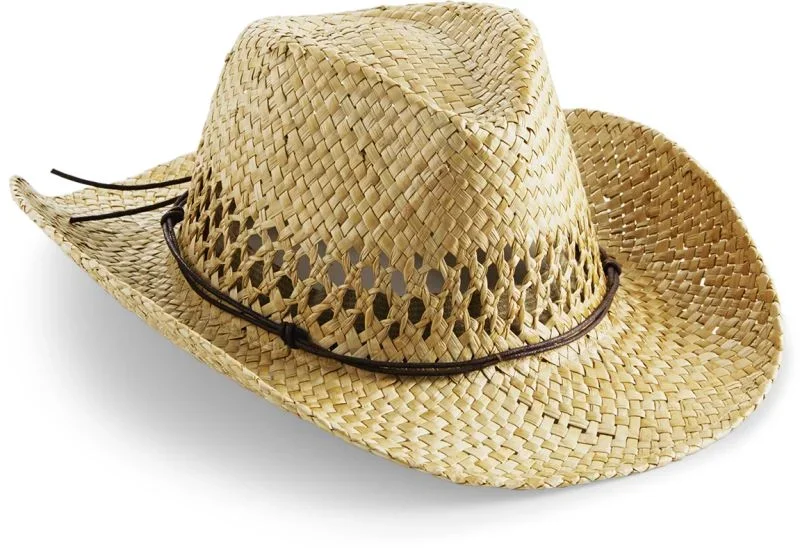 Beechfield B 735 – Cowboyhut in Flecht-Optik – Natural