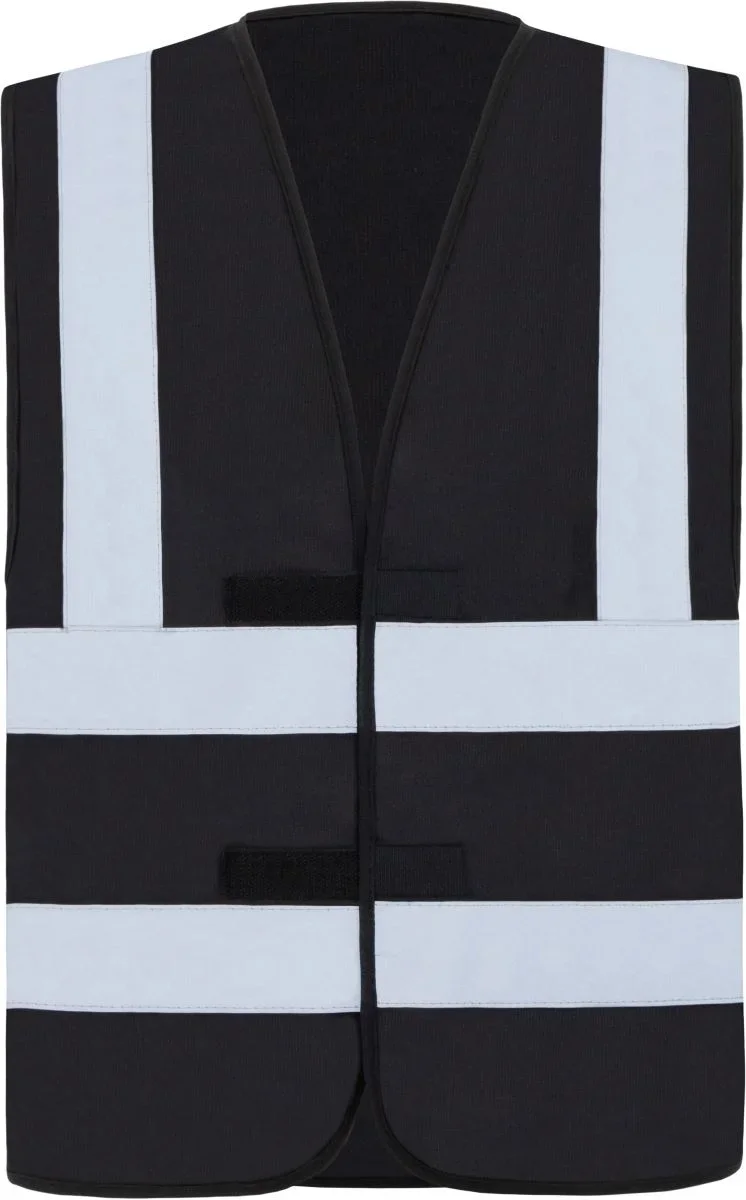 Korntex KXVR – Hannover – Vier Reflexstreifen Weste – Black