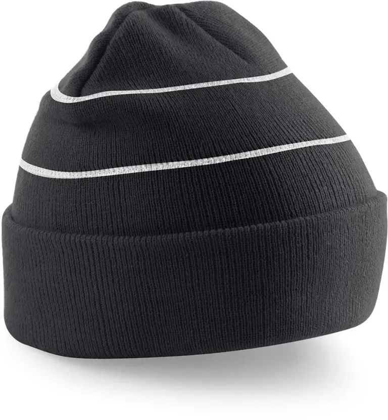 Beechfield B 42 – Strickmütze "Enhanced-Viz" – Black