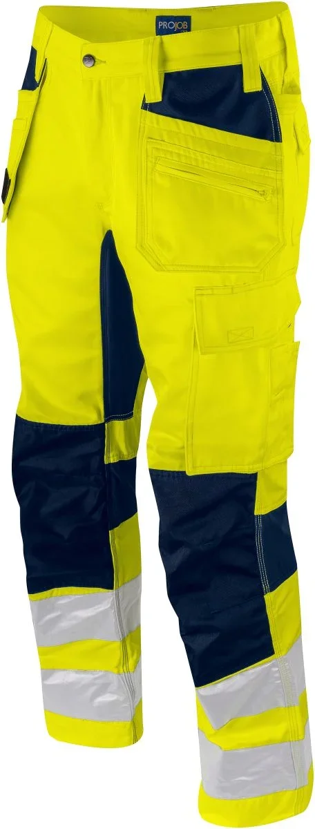 Projob 6570 Waistpants Stretch (62-64) – Stretch Sicherheitshose – Yellow/Navy