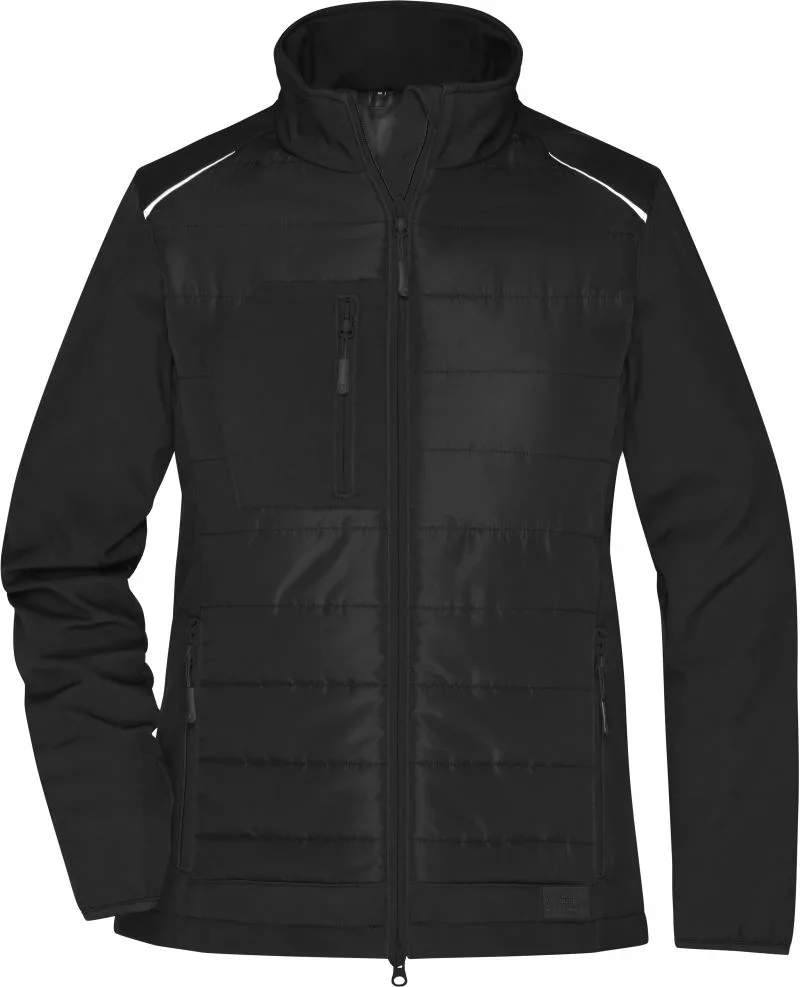 James & Nicholson JN 1819 – Damen Hybrid Jacke – Black/Black