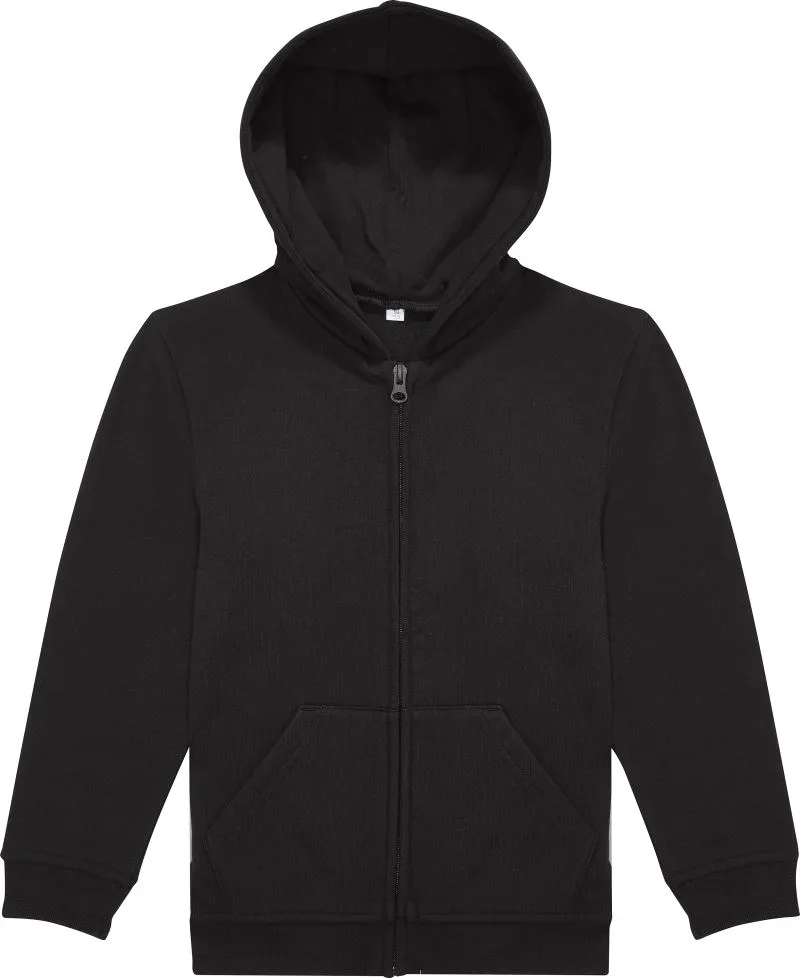 B&C Collection ID.334 Zip Hood – Kinder Kapuzen Sweatjacke – Black