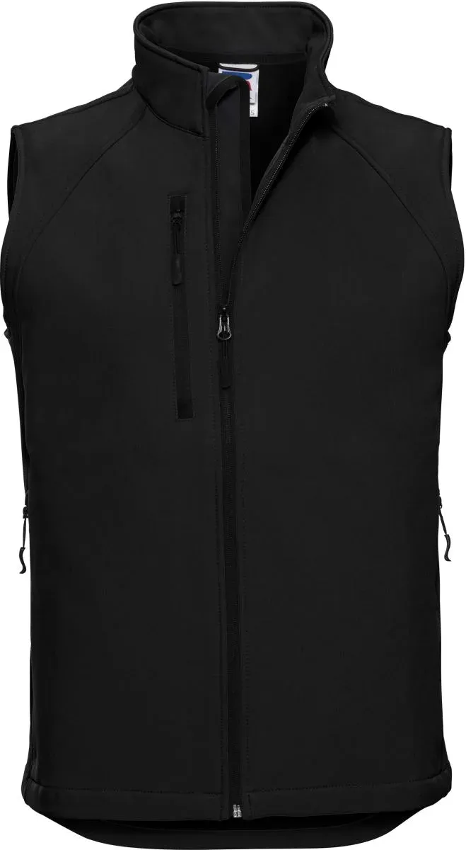 Russell Athletic 141M – Herren 3-Lagen Softshell Gilet – Black