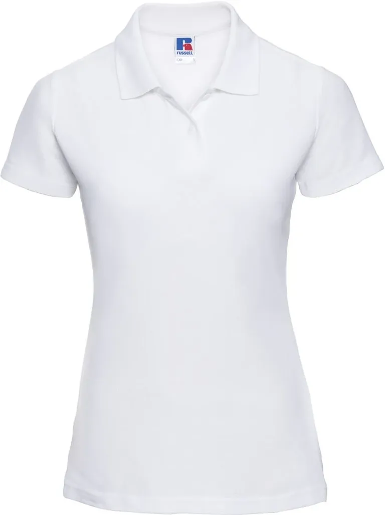 Russell Athletic 539F – Damen Piqué Polo – White