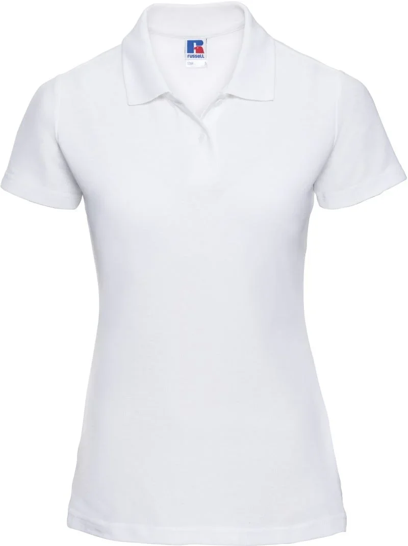 Russell Athletic 539F – Damen Piqué Polo – White