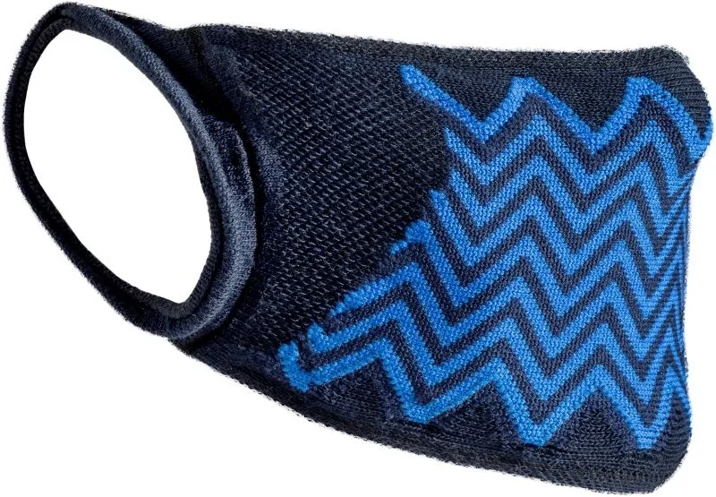 Result RV 015X – Gesichtsmaske "Zick-Zack" 5er Pack – Navy/Royal