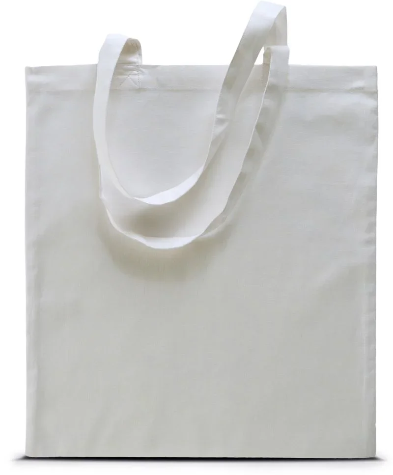 KiMood KI 0223 – Baumwolltasche mit langem Henkel – White