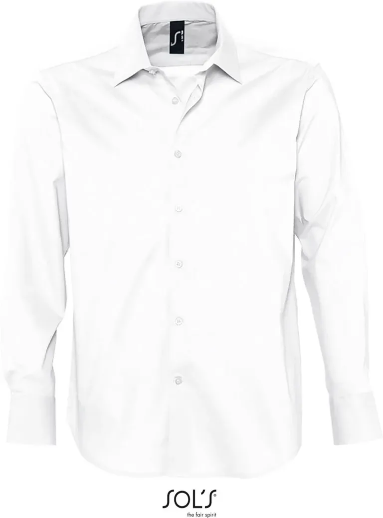 SOL's Collection Brighton – Stretch Hemd langarm – White