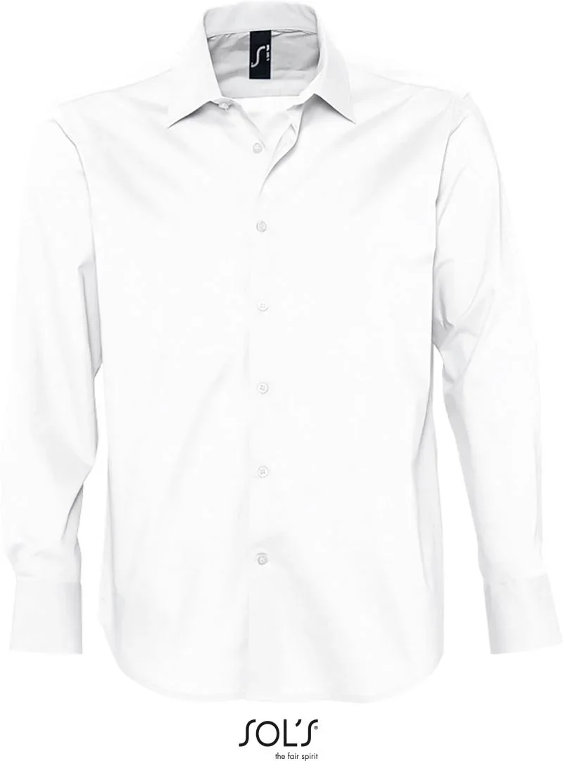 SOL's Collection Brighton – Stretch Hemd langarm – White