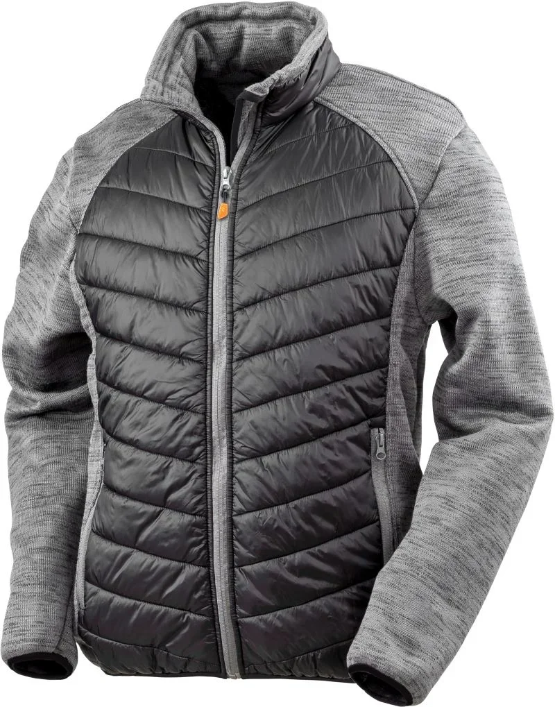 Result R 314X – Hybrid Strickfleece Jacke "Elevator" – Black/Grey Marl
