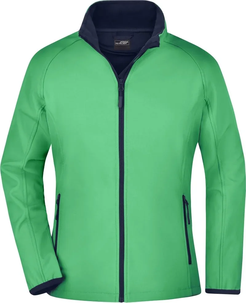 James & Nicholson JN 1129 – Damen 2-Lagen Promo Softshell Jacke – Green/Navy
